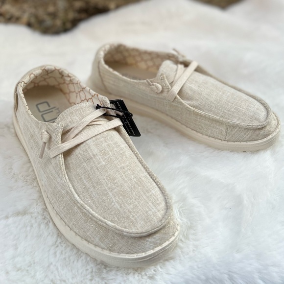 Hey Dude Shoes New Hey Dude Wendy Sparkling Gold Glitter Slip On